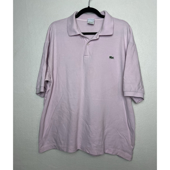 Lacoste Men's Short Sleeve Pink Cotton Polo Size 8 3XL Crocodile Logo - Picture 1 of 10
